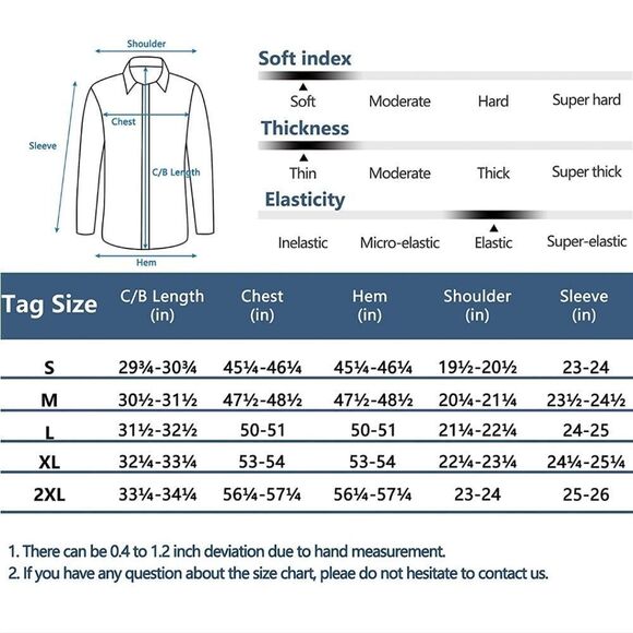 NWT Mens UPF 50+ UV Protection Shirt Breathable Long Sleeve Fishing Hiking Shirt - Picture 6 of 6